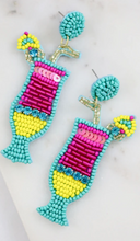 Load image into Gallery viewer, Blue Lagoon Beaded Earrings
