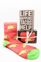 Load image into Gallery viewer, Life and Taco Box Sock Set
