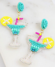 Load image into Gallery viewer, Skinny Margarita Beaded Earrings
