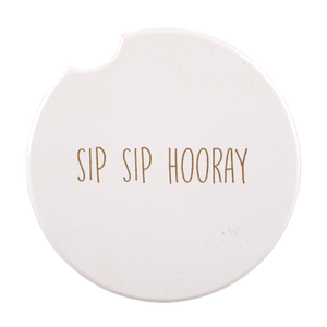 Sip Sip Hooray Car Coaster